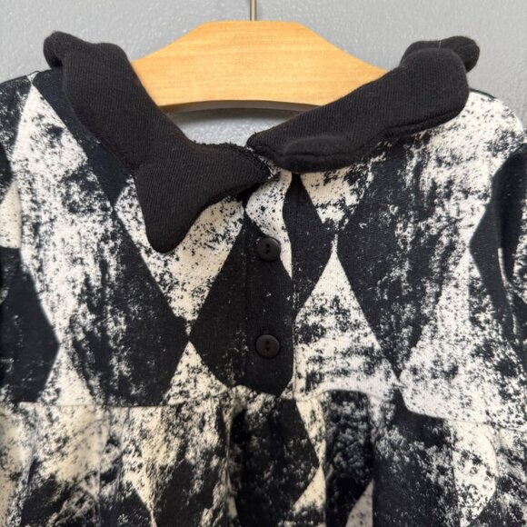 QUINN AND FOX diamond print long sleeve sweatshirt dress size 2/3 years - Picture 4 of 7